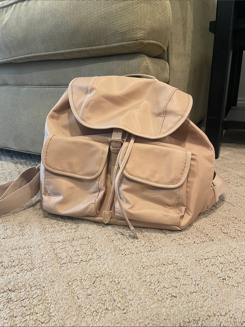 Year of Ours Beige Nylon Drawstring Backpack